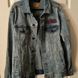 Universal Orlando Retro Denim Jacket — 99% Cotton, 1% Spandex — 100% Fun!